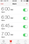 This is my alarm clock schedule. Isn't it ridiculous?